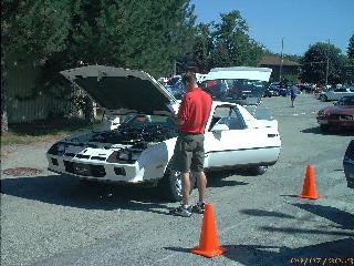 The Berlinetta getting a thorough inspection at the 2002 Fall Classic